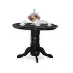 Modern 5 Piece Dining Set - Round Table & 4 Kitchen Chairs - Black Finish - HomeStock