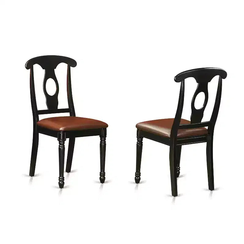 Moderno Set Sala da Pranzo da 5 Pezzi - Tavolo Rotondo e 4 Sedie da Cucina - Finitura Nera - HomeStock