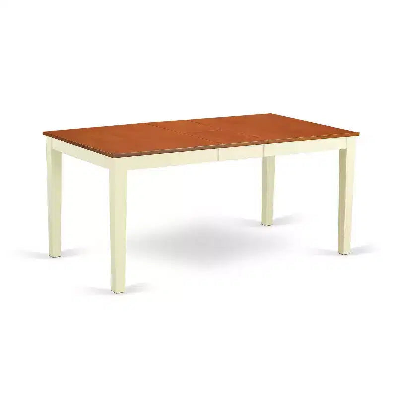 Set da pranzo gotico 7 pezzi tavolo rettangolare con allunga e 6 sedie con schienale a doppia X