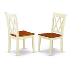 Set da pranzo gotico 7 pezzi tavolo rettangolare con allunga e 6 sedie con schienale a doppia X