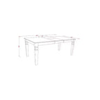 HomeStock Tavolo da pranzo a 5 pezzi con ripiano in legno massello con finitura color latticello e ciliegio con 4 sedie