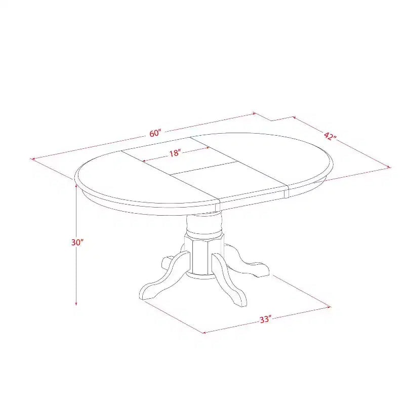 HomeStock Tavolo da Pranzo a 5 Pezzi Ovale con Finitura Lino Bianco, Piano in Legno Massello e 4 Sedie Parson con Prolunga a Farfalla