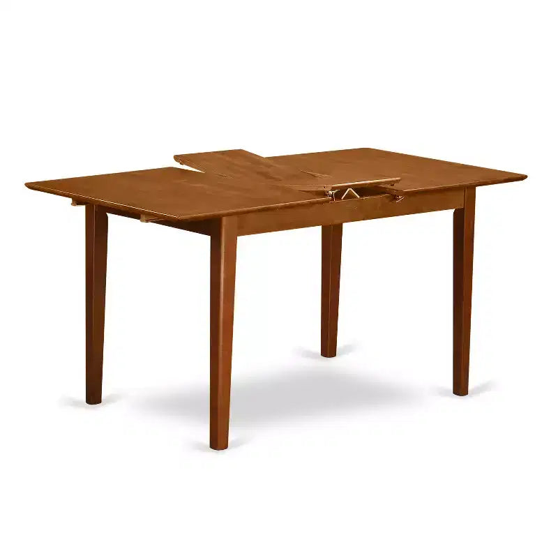 HomeStock 3-Piece Saddle Brown Finish Solid Wood Top Dining Table Set