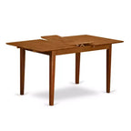 HomeStock 3-Piece Saddle Brown Finish Solid Wood Top Dining Table Set