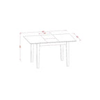 HomeStock Set da pranzo 3 pezzi con piano in legno massello finitura marrone sella
