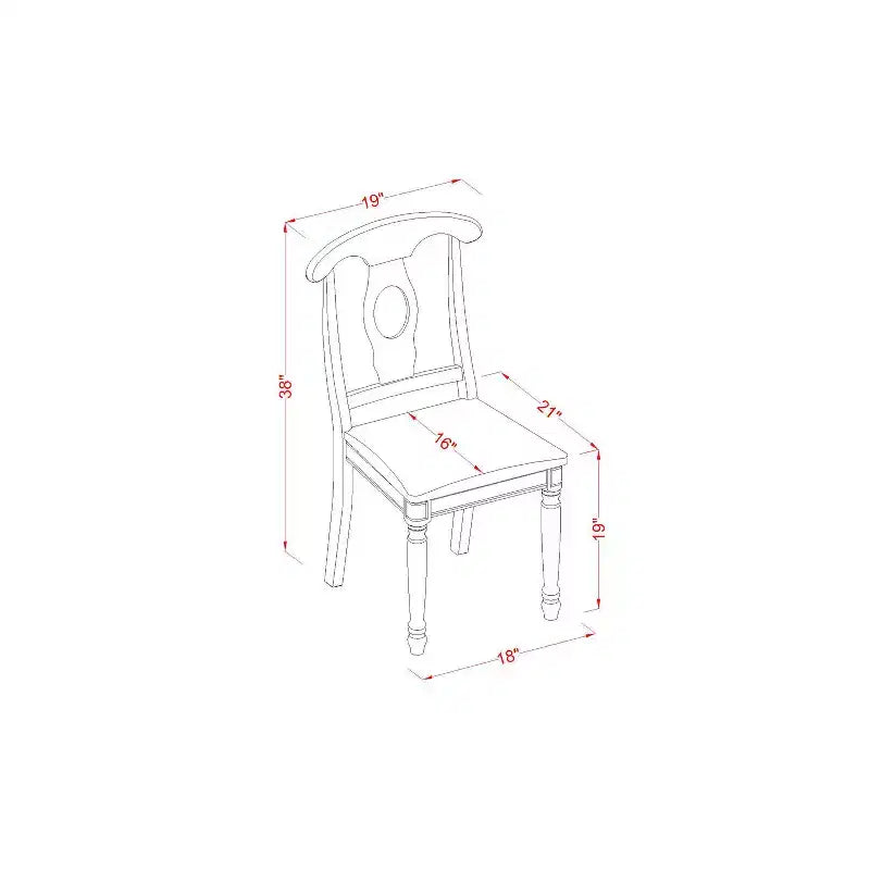 HomeStock Set da pranzo 3 pezzi con piano in legno massello finitura marrone sella