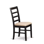 HomeStock Set da Pranzo 9 Pezzi con Tavolo Quadrato con Piano in Legno Massello Finitura Cappuccino e 8 Sedie