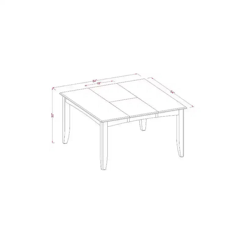HomeStock Set da Pranzo 9 Pezzi con Tavolo Quadrato con Piano in Legno Massello Finitura Cappuccino e 8 Sedie