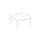 HomeStock Set da Pranzo 9 Pezzi con Tavolo Quadrato con Piano in Legno Massello Finitura Cappuccino e 8 Sedie