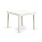 Set Tavolo da Cucina Quadrato con Sedie - Tavolo da Pranzo da 36 Pollici e 2 Sedie Parson - Gambe Bianche Lino, Tessuto Beige Chiaro