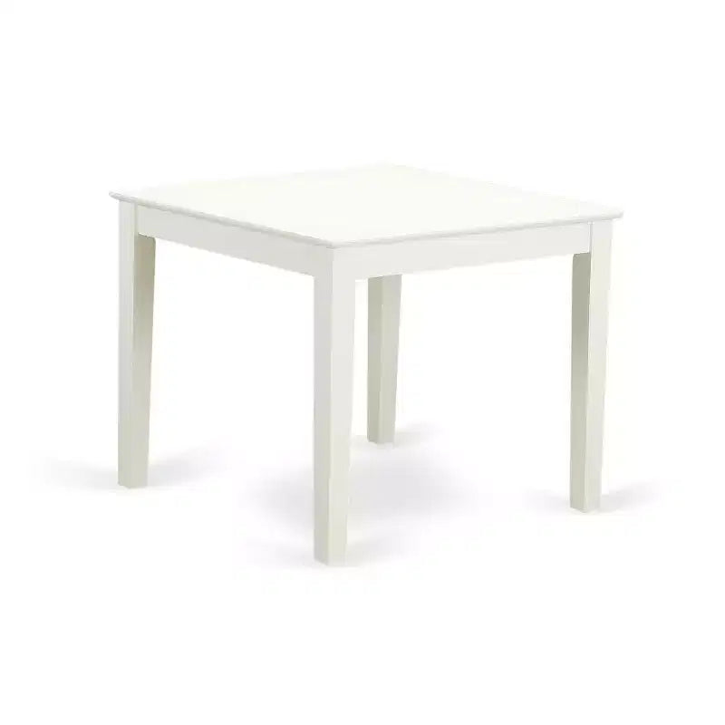 Set Tavolo da Cucina Quadrato con Sedie - Tavolo da Pranzo da 36 Pollici e 2 Sedie Parson - Gambe Bianche Lino, Tessuto Beige Chiaro