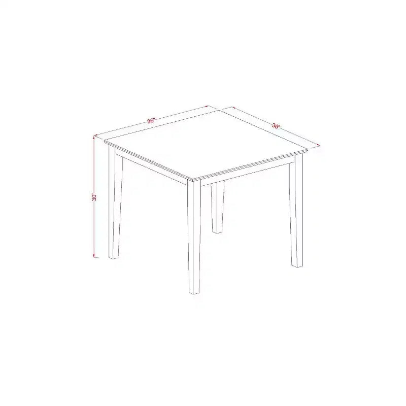 Set Tavolo da Cucina Quadrato con Sedie - Tavolo da Pranzo da 36 Pollici e 2 Sedie Parson - Gambe Bianche Lino, Tessuto Beige Chiaro