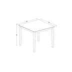 Set Tavolo da Cucina Quadrato con Sedie - Tavolo da Pranzo da 36 Pollici e 2 Sedie Parson - Gambe Bianche Lino, Tessuto Beige Chiaro