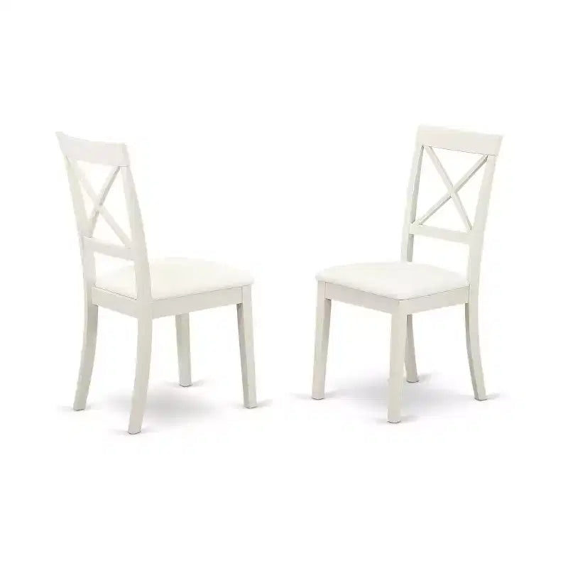 HomeStock Tavolo da Pranzo 6 Pezzi Rettangolare in Lino Bianco con Piano in Legno Massello e 1 Panchina, 4 Sedie