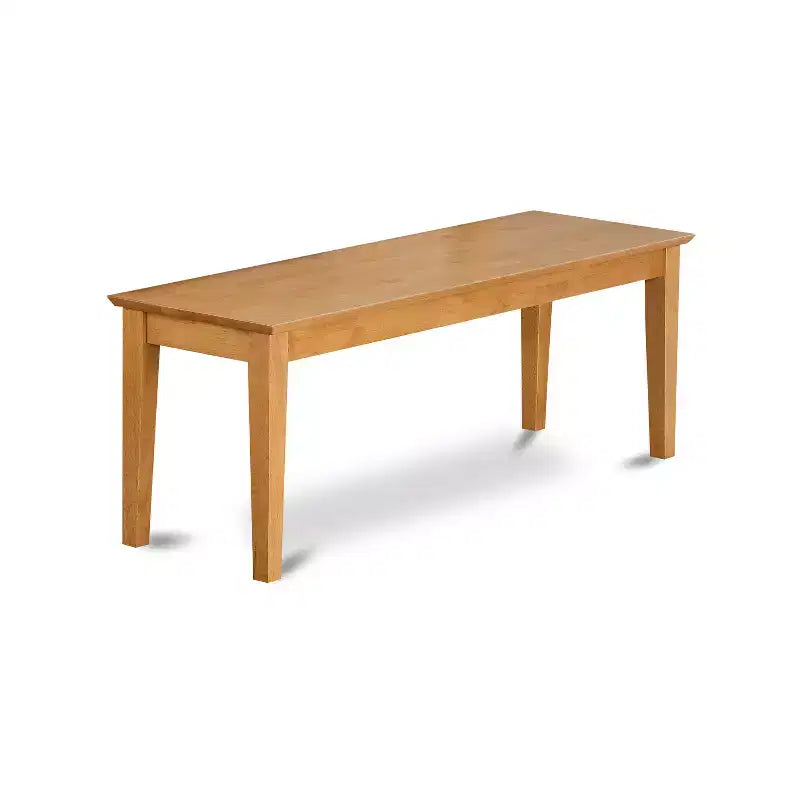 HomeStock Tavolo da Pranzo Rettangolare in Legno Massello con Finitura Rovere Naturale a 6 Pezzi, con 1 Panca e 4 Sedie