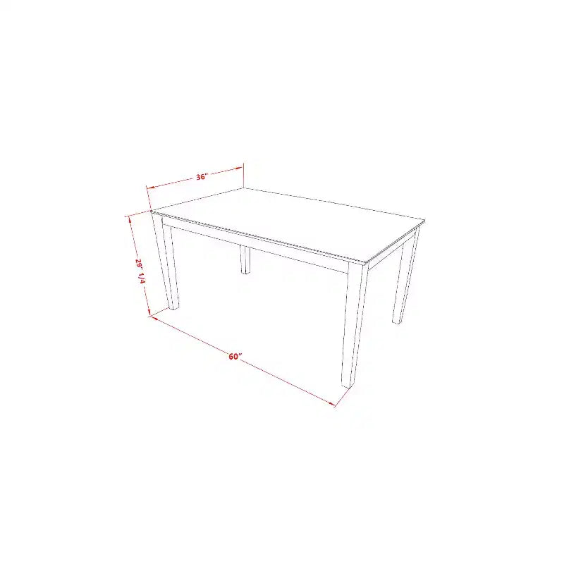 HomeStock Tavolo da Pranzo Rettangolare in Legno Massello con Finitura Rovere Naturale a 6 Pezzi, con 1 Panca e 4 Sedie