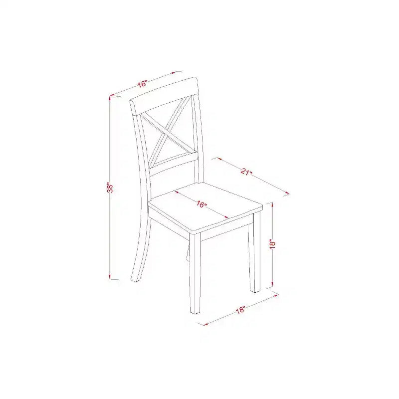 HomeStock Set tavolo da pranzo 5 pezzi in legno massello con finitura in lino bianco e 4 sedie