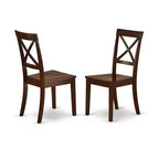 HomeStock Set da pranzo in 5 pezzi con ripiano in legno massello finitura mogano - Posti a sedere per 4 persone