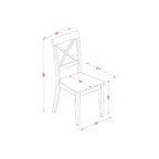 HomeStock Set da pranzo in 5 pezzi con ripiano in legno massello finitura mogano - Posti a sedere per 4 persone