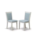HomeStock Tavolo da Pranzo Rettangolare da 6 Pezzi in Legno Massello con Finitura Lino Bianco Spazzolato e 1 Panca, 4 Sedie