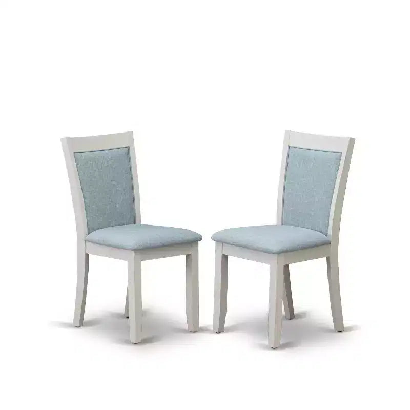 HomeStock Tavolo da Pranzo Rettangolare da 6 Pezzi in Legno Massello con Finitura Lino Bianco Spazzolato e 1 Panca, 4 Sedie