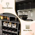 Mobile Cantinetta in MDF, Costruzione Robusta, Adatta a Soggiorni e Sale da Pranzo con Portabicchieri