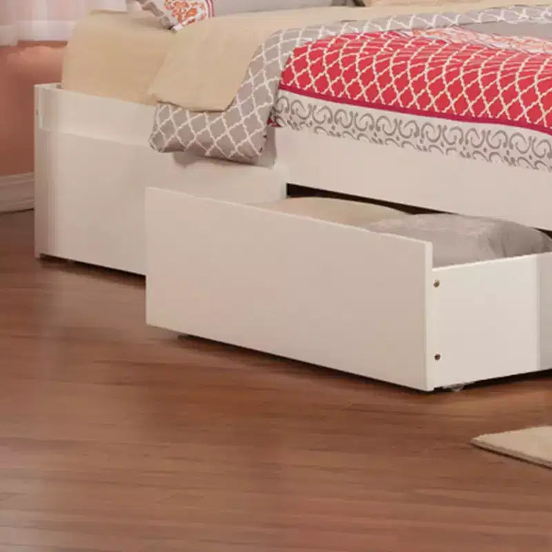 HomeStock Testata letto King Size autoportante bianca H 42 cm con telaio del letto