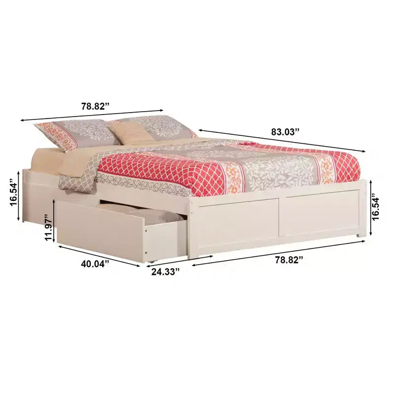 HomeStock Testata letto King Size autoportante bianca H 42 cm con telaio del letto