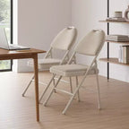 Folding Chairs, Metal Foldable Chair, Portable Stackable Commercial Seat with Steel Frame, for Indoors and Outdoors, Dining Room