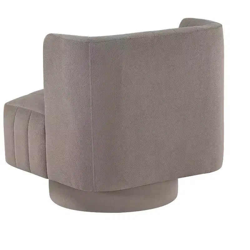 Okak Poltrona Girevole Accent di Lusso Moderna con Dettagli Trapuntati a Canali, Poltrona da Lettura Imbottita per Soggiorno, Camera da Letto, Ufficio