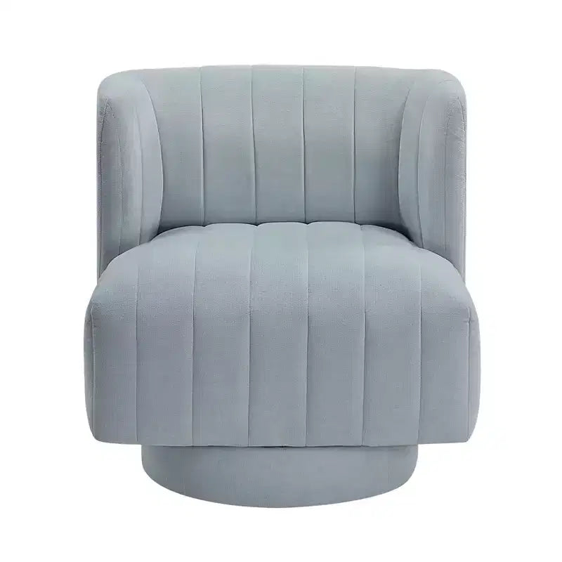 Okak Poltrona Girevole Accent di Lusso Moderna con Dettagli Trapuntati a Canali, Poltrona da Lettura Imbottita per Soggiorno, Camera da Letto, Ufficio