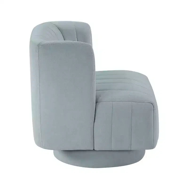 Okak Poltrona Girevole Accent di Lusso Moderna con Dettagli Trapuntati a Canali, Poltrona da Lettura Imbottita per Soggiorno, Camera da Letto, Ufficio
