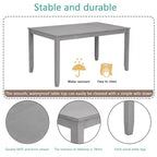 CLIHOME Set da pranzo moderno 5 pezzi, tavolo da pranzo rettangolare in legno con 4 sedie imbottite per cucina, sala da pranzo