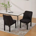 Set di 2 sedie da pranzo moderne imbottite con schienale alto curvo, sedie laterali senza braccioli in legno per sala da pranzo o cucina - Panipeachy