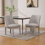 Set di 2 sedie da pranzo moderne imbottite con schienale alto curvo, sedie laterali senza braccioli in legno per sala da pranzo o cucina - Panipeachy