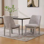Set di 2 sedie da pranzo moderne imbottite con schienale alto curvo, sedie laterali senza braccioli in legno per sala da pranzo o cucina - Panipeachy