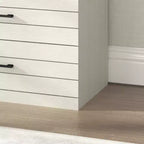 Cassettiera Galano a 5 cassetti con sistema di sicurezza Interlock in rovere bianco perla 30,7 L x 16,1 P x 45,8 H