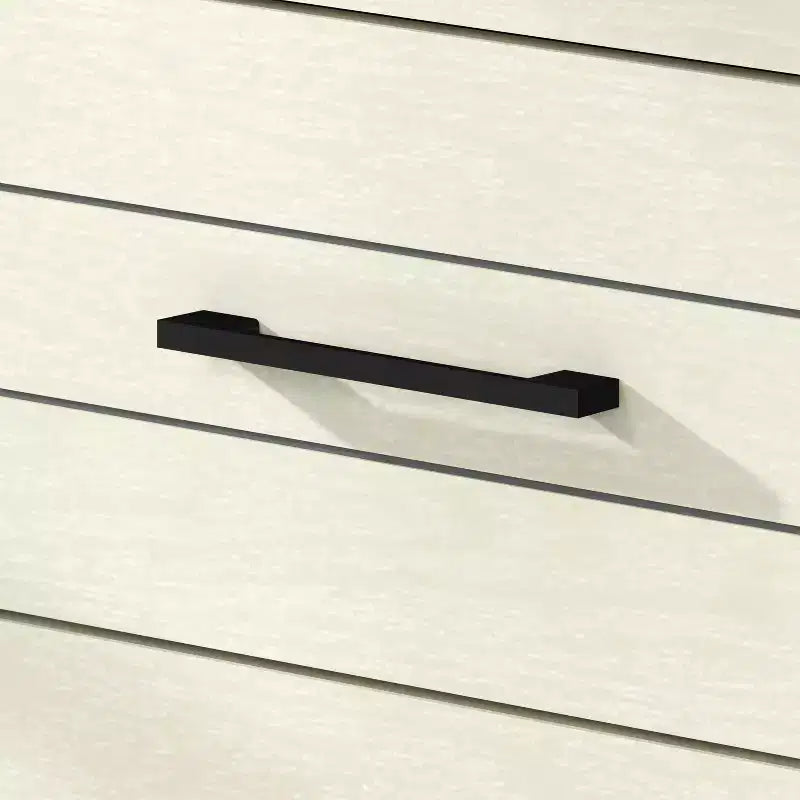 Cassettiera Galano a 5 cassetti con sistema di sicurezza Interlock in rovere bianco perla 30,7 L x 16,1 P x 45,8 H