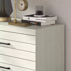 Cassettiera Galano a 5 cassetti con sistema di sicurezza Interlock in rovere bianco perla 30,7 L x 16,1 P x 45,8 H
