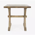 Jofran,Carlyle Crossing Modern Rustic Distressed Solid Wood End Table with Trestle
