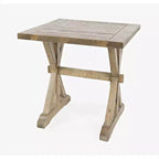 Jofran, Tavolino finale in legno massello invecchiato rustico moderno Carlyle Crossing con cavalletto
