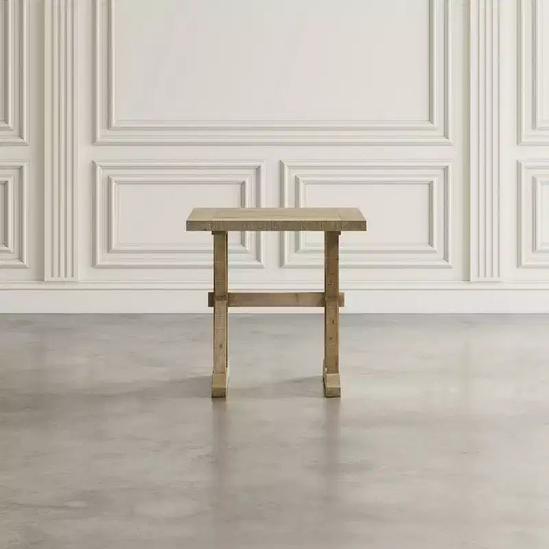 Jofran, Tavolino finale in legno massello invecchiato rustico moderno Carlyle Crossing con cavalletto