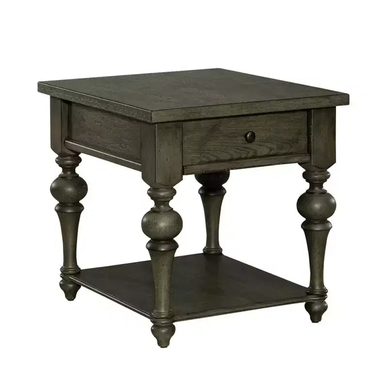 Liberty Furniture,Americana Farmhouse Drawer End Table in Dusty Taupe