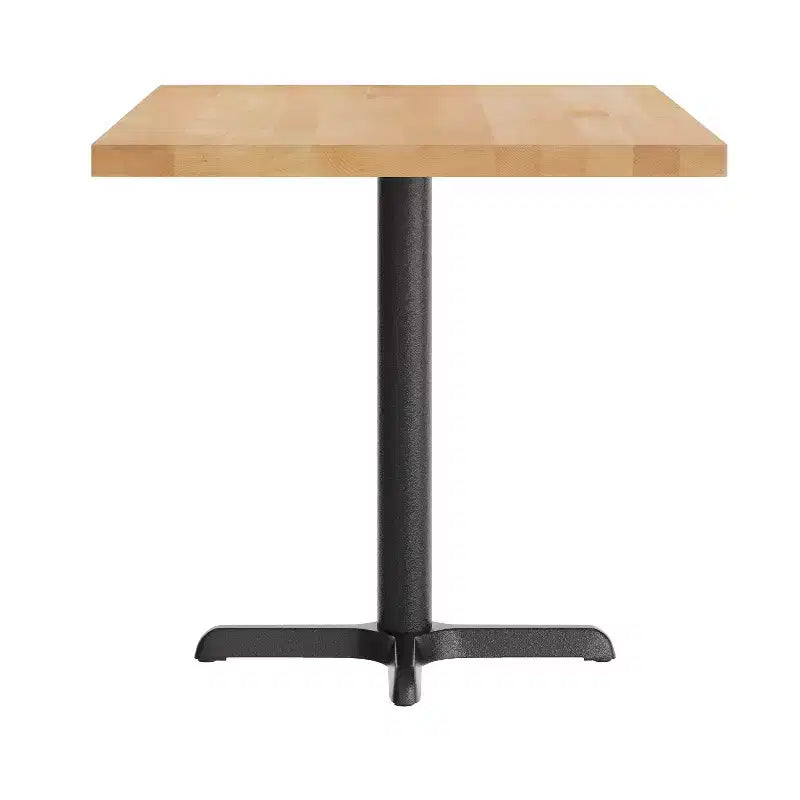 Flash Furniture Bennett Tavolo Rettangolare Commerciale da Interno in Legno Massello con Base a X in Ghisa Antiruggine da 23,75 x 29,5 ad Altezza Cena