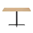Flash Furniture Bennett Tavolo Rettangolare Commerciale da Interno in Legno Massello con Base a X in Ghisa Antiruggine da 23,75 x 29,5 ad Altezza Cena