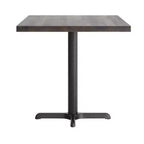 Flash Furniture Bennett Tavolo Rettangolare Commerciale da Interno in Legno Massello con Base a X in Ghisa Antiruggine da 23,75 x 29,5 ad Altezza Cena