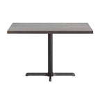 Flash Furniture Bennett Tavolo Rettangolare Commerciale da Interno in Legno Massello con Base a X in Ghisa Antiruggine da 23,75 x 29,5 ad Altezza Cena