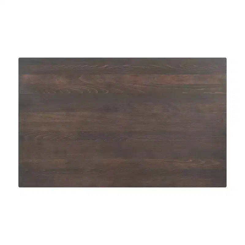 Flash Furniture Bennett Tavolo Rettangolare Commerciale da Interno in Legno Massello con Base a X in Ghisa Antiruggine da 23,75 x 29,5 ad Altezza Cena