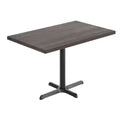 Flash Furniture Bennett Tavolo Rettangolare Commerciale da Interno in Legno Massello con Base a X in Ghisa Antiruggine da 23,75 x 29,5 ad Altezza Cena