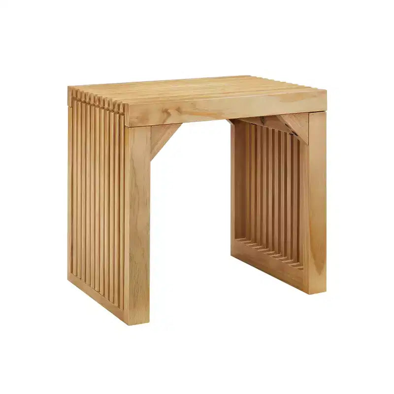 Set da pranzo GDFStudio Hux Farmhouse con panca e tavolo in pino naturale con ripiano in vetro temperato